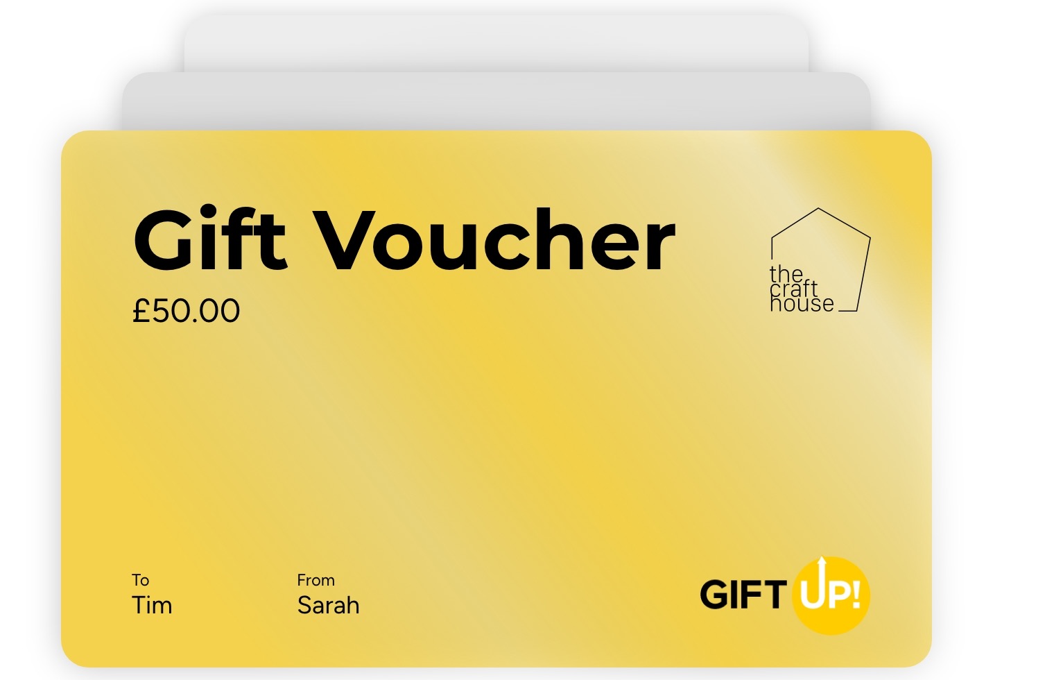 Gift voucher card stack